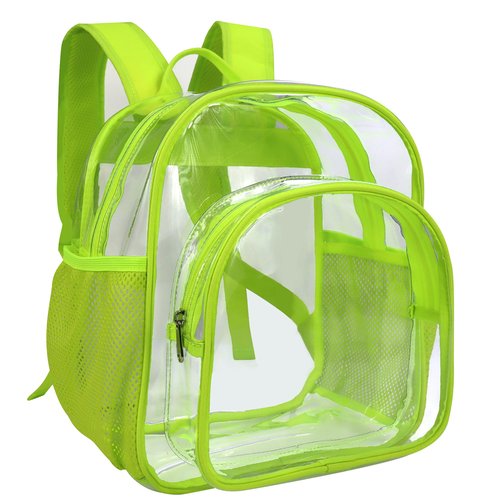 KUI WAN Clear Backpack Stadium Approved 12x12x6 Small Clear Bag for Concert,Work,Festival,Security,Stadium