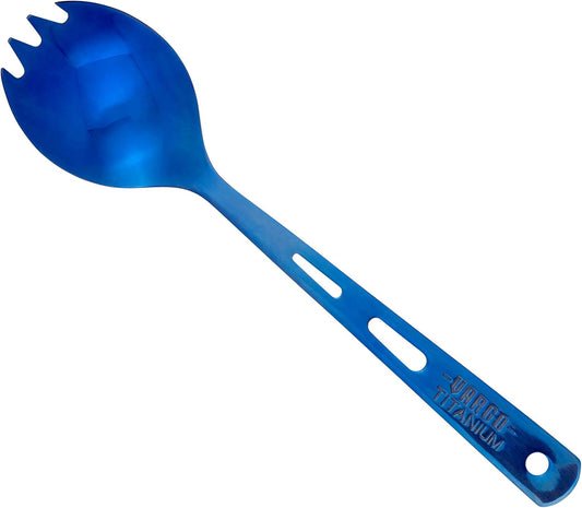 Vargo Titanium Spork - Lightweight and Durable Camping and Backpacking Utensil (Yellow)