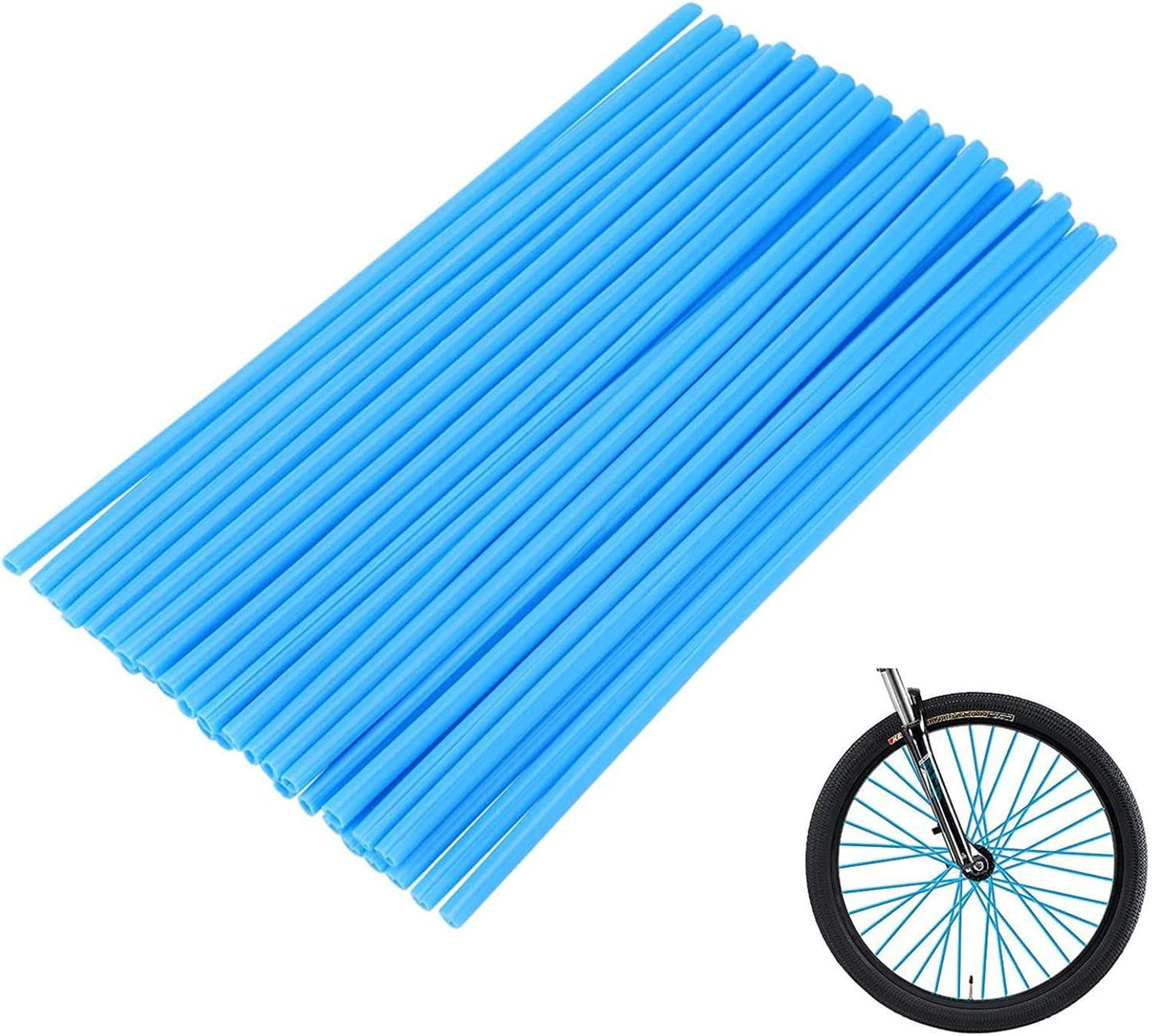 72Pcs Universal Spoke Skins Cover - Ovelur Wheel Spoke Wraps Skins Pipe Trim Decoration Protector For Motorcycle Dirt Bike Yamaha Harley Suzuki(Pink)