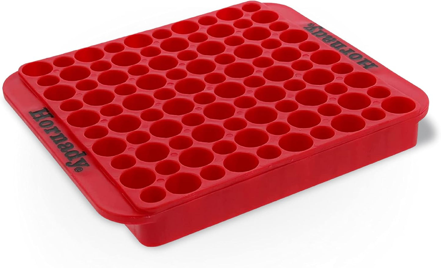 Hornady Magnum Loading Block, 480042 - Keep Your Reloading Bench Clean and Uncluttered with This Large Caliber Reloading Tray - Includes 100 Total Slots to Store 50 BMG Cases or Shotgun Shells