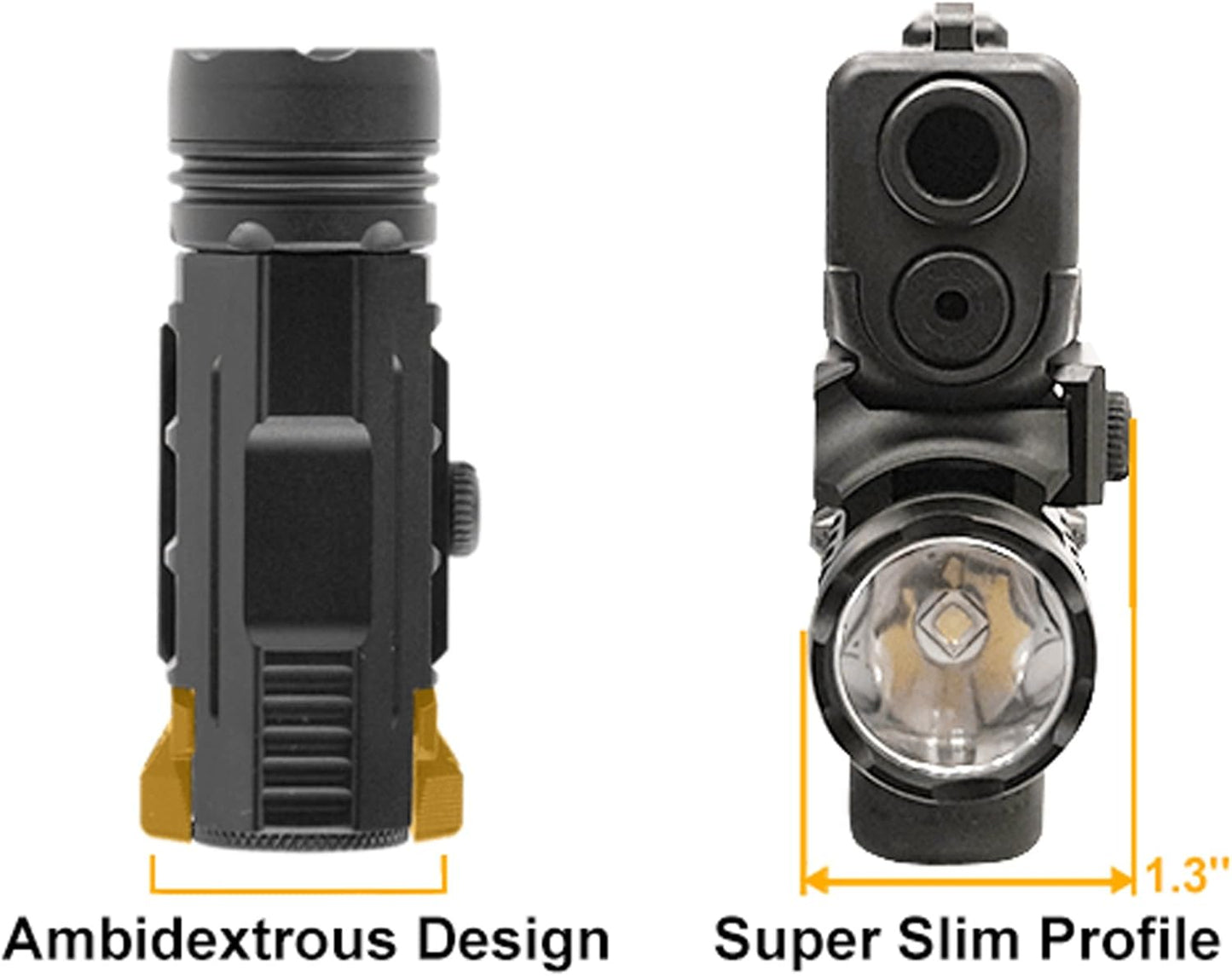 UTG LT-ELP123R-A 400 lm Sub-Compact LED AMBI Pistol Light,Black