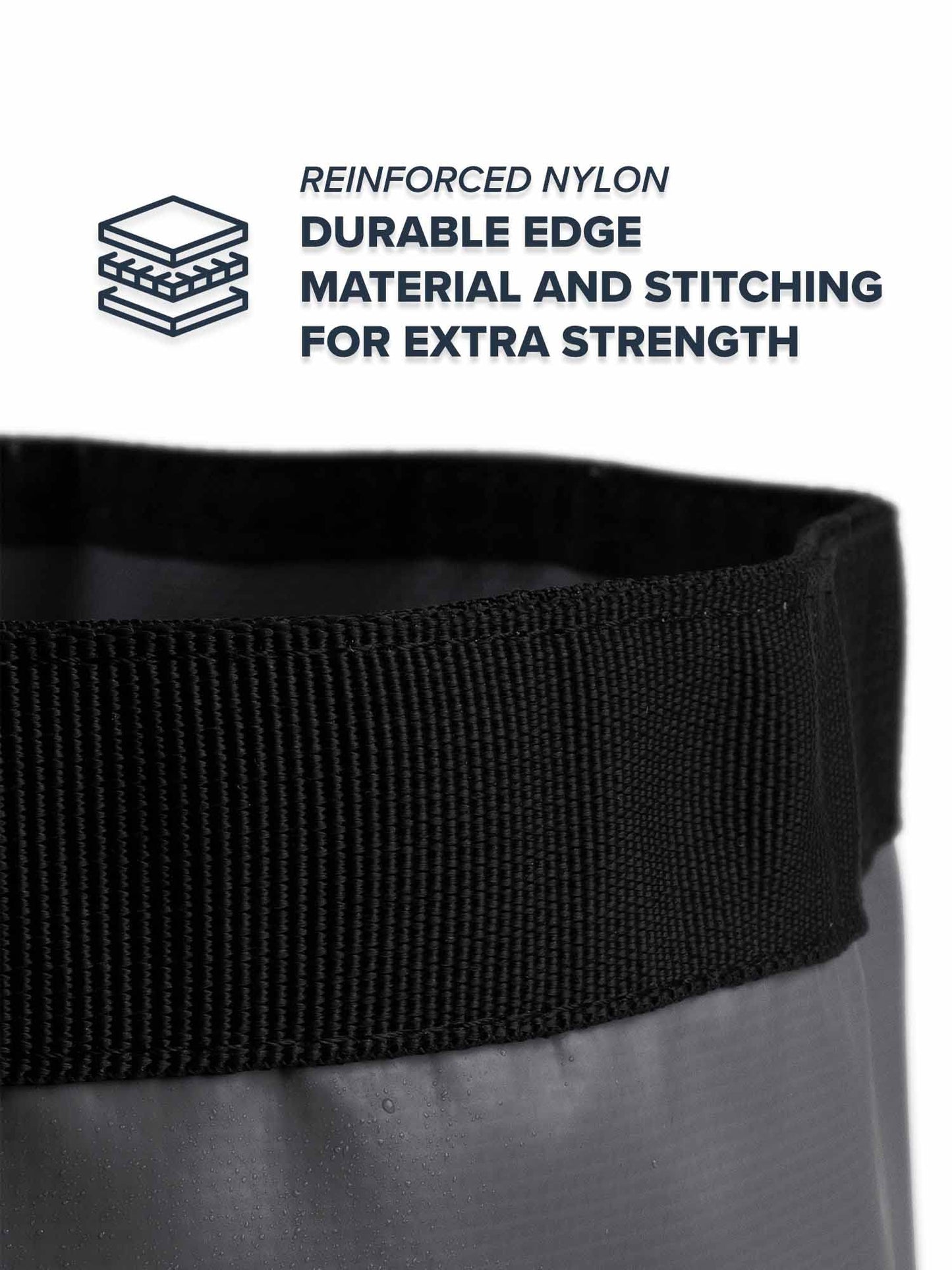 Rogue Endeavor Heavy Duty Collapsible Bucket 3 Gallon (15L), Mesh Bag, Beach and Salt Water Ready, Durable reinforced design with Metal Hardware (Black 3 Gallon (15L))