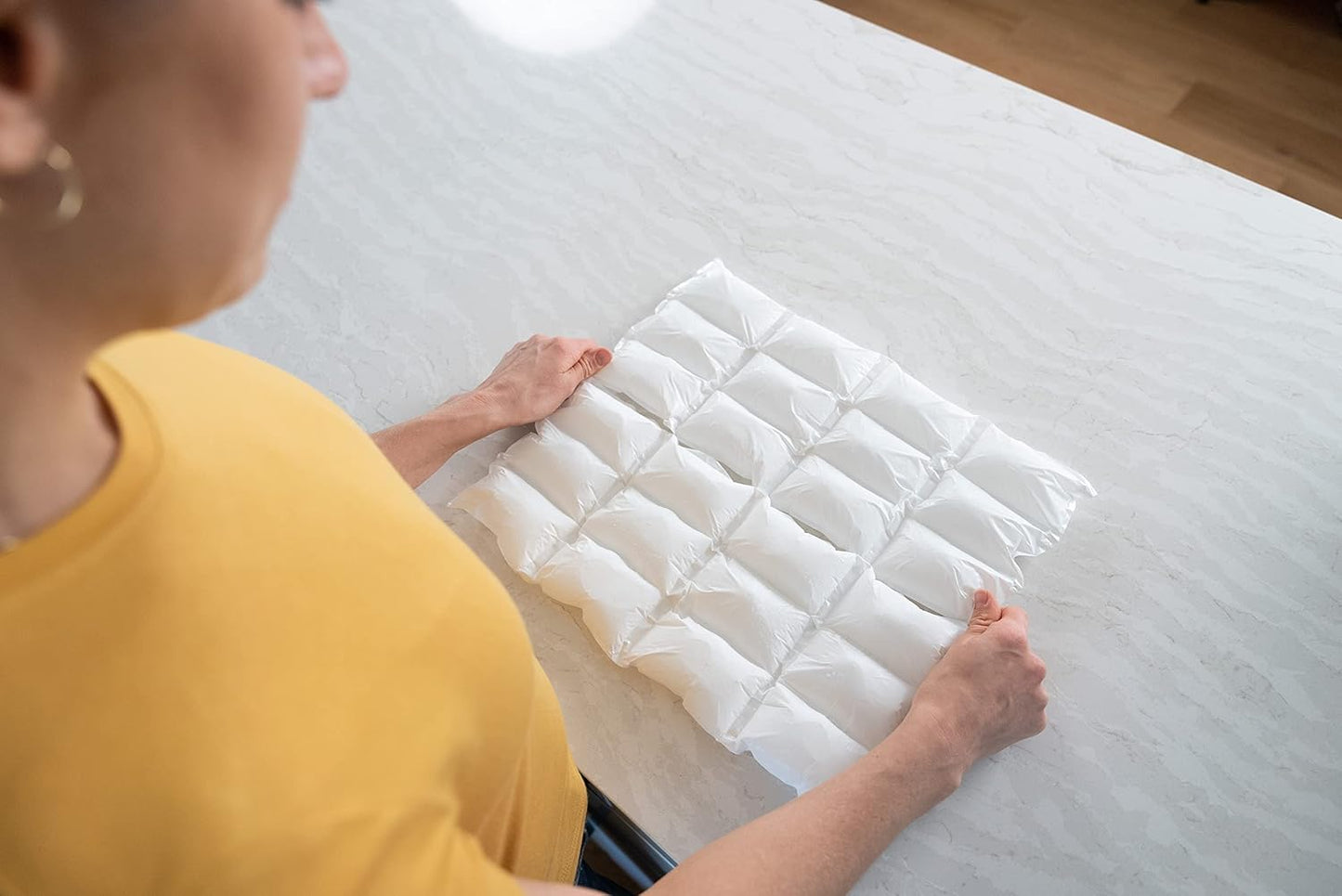 Nice Packs Reusable Dry Ice Packs for Coolers, Lunch Boxes, Frozen Food Shipping - Flexible and Long Lasting (10 Large Sheets)