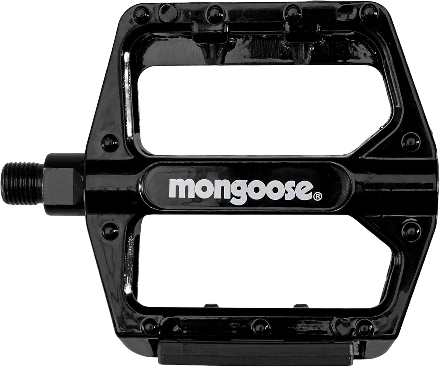 Mongoose Mountain Bike Pedals, Black or Blue, Set of 2, Lightweight and Durable Alloy Stands Up to Tough Riding, with Reflectors, Fits 1/2" or 9/16" Cranks, Easy Installation, Replacement Bike Pedals