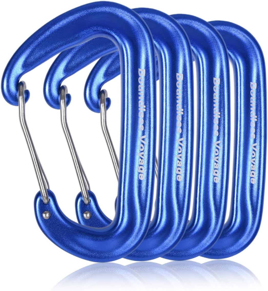 iBasingo Aluminum Alloy Carabiner Clips 12KN Keychain BV1026