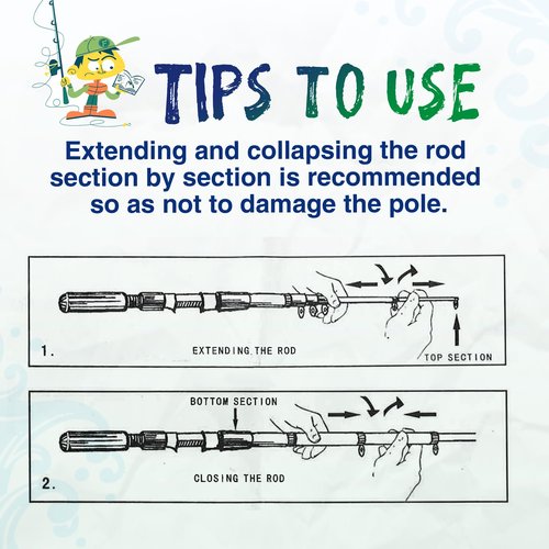 WIDDEN 2 Pack Kids Fishing Pole, Portable Telescopic Kids Fishing Poles Set for Boys and Girls, Fishing Rod and Reel Combo Kit with Tackle Box, and Fishing Net, Best Fishing Pole for Toddler Youth