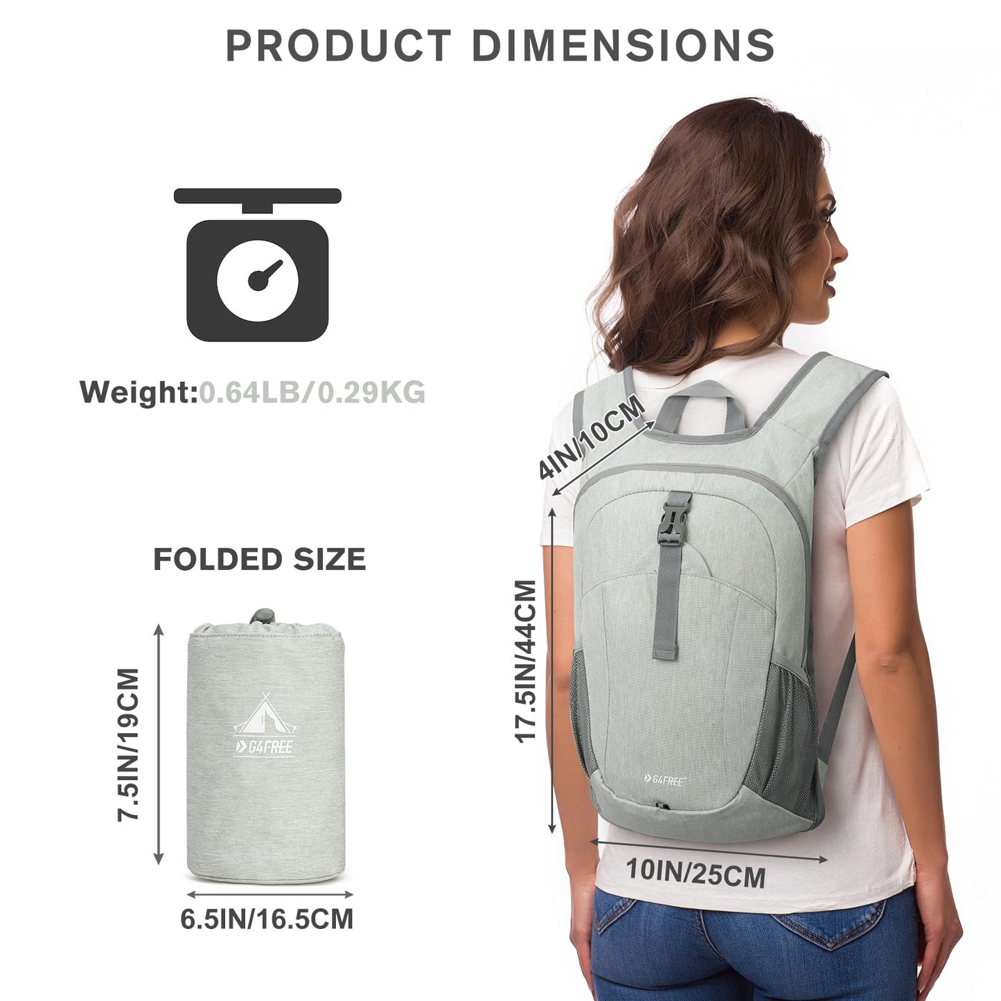 G4Free 10L/15L Lightweight Hiking Backpack+12L Lightweight Small Hiking Backpack