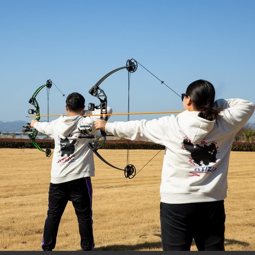 Motion Zeus Bowfishing Bow Kit 15-45 LBS Shoot Right Handed 2023 New Draw Length 18"~29.5" Fully Adjustable (Camo Right Handed Bag)