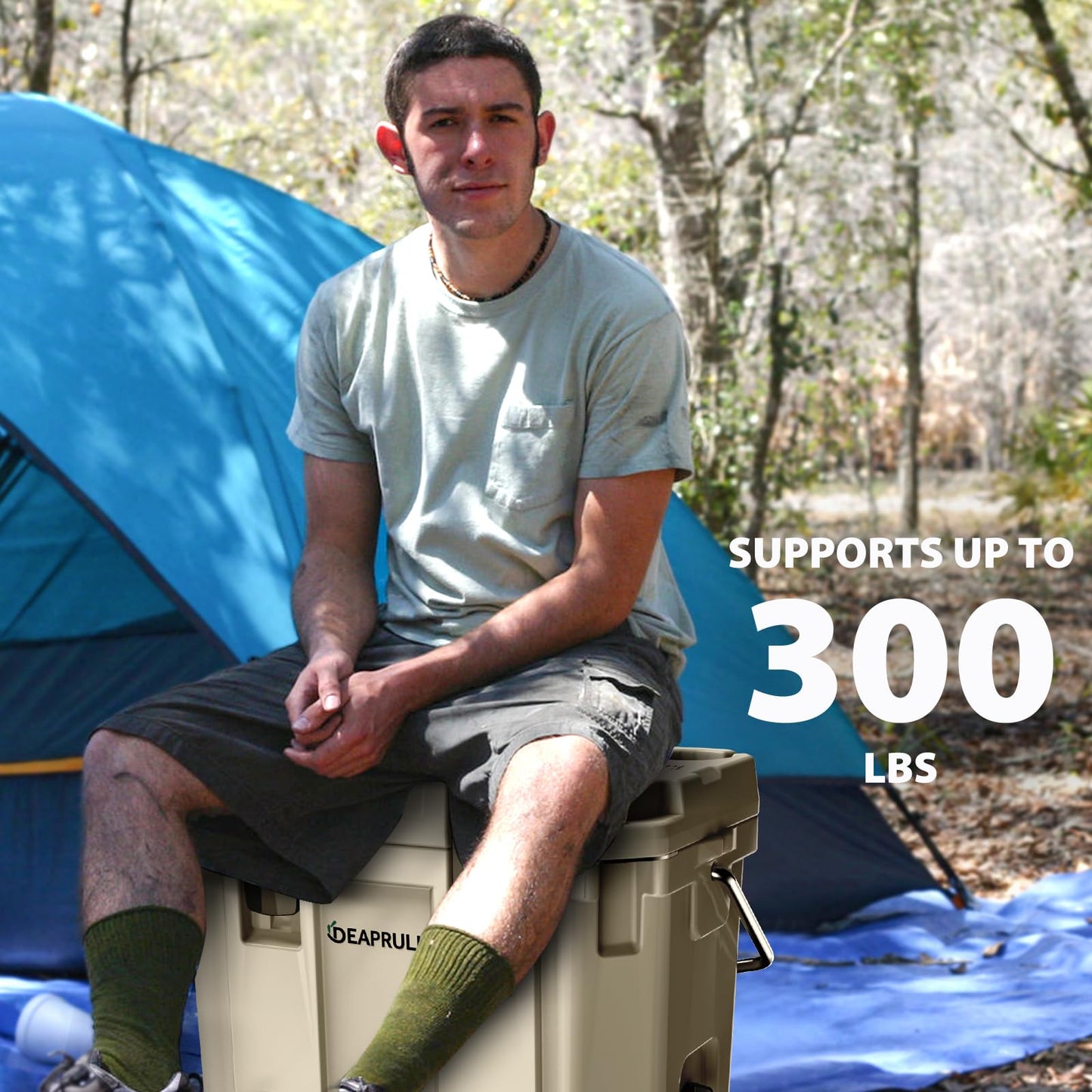 30 Quart Hard Cooler, Insulated Ice Chest Box Holds Ice for More Days, Portable Cooler with Handle, Cup Holders, Double Latches for Camping, Drink, Beverage, Beach, Picnic, Fishing, Boat, Barbecue