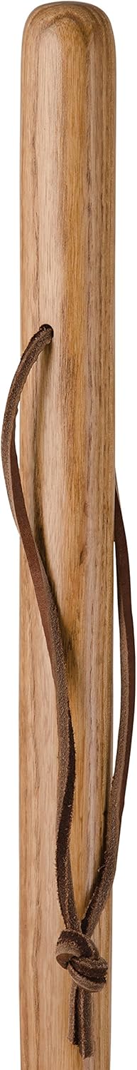 Brazos Trekking Pole Hiking Stick for Men and Women Handcrafted of Lightweight Wood and made in the USA, Tan Oak, 55 Inches