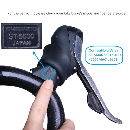 SUKOUSRAM Bike Brake Levers Hoods Compatible with Ultegra 105 ST-5600/ST-6600/ST-5601,Pair of Black