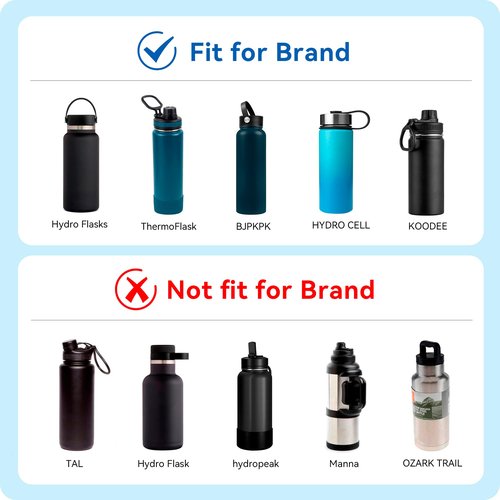 Prurex Wide Mouth Spout Lid for Hydro Flask 12-64 oz & More | Compatible Replacement Chug Lid for 2.28" Inner Diameter Bottles - Durable, BPA-Free & Leak-Proof（1 Pack）