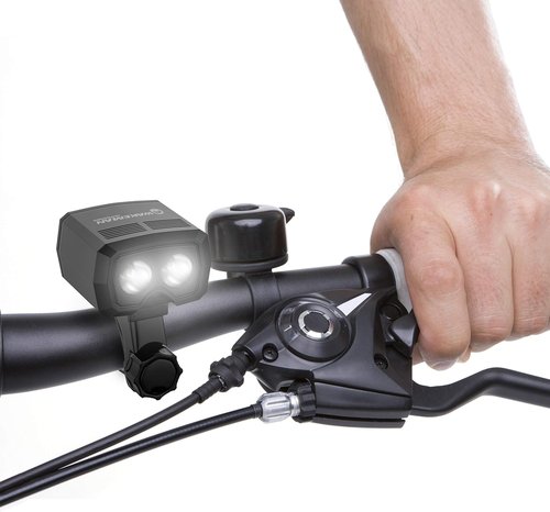 Bike Light-LED Front Bicycle Headlight-Bright USB Rechargeable Handlebar Lamp, 360° Mobility, Detachable, Compact for Road Safety by Wakeman Outdoors