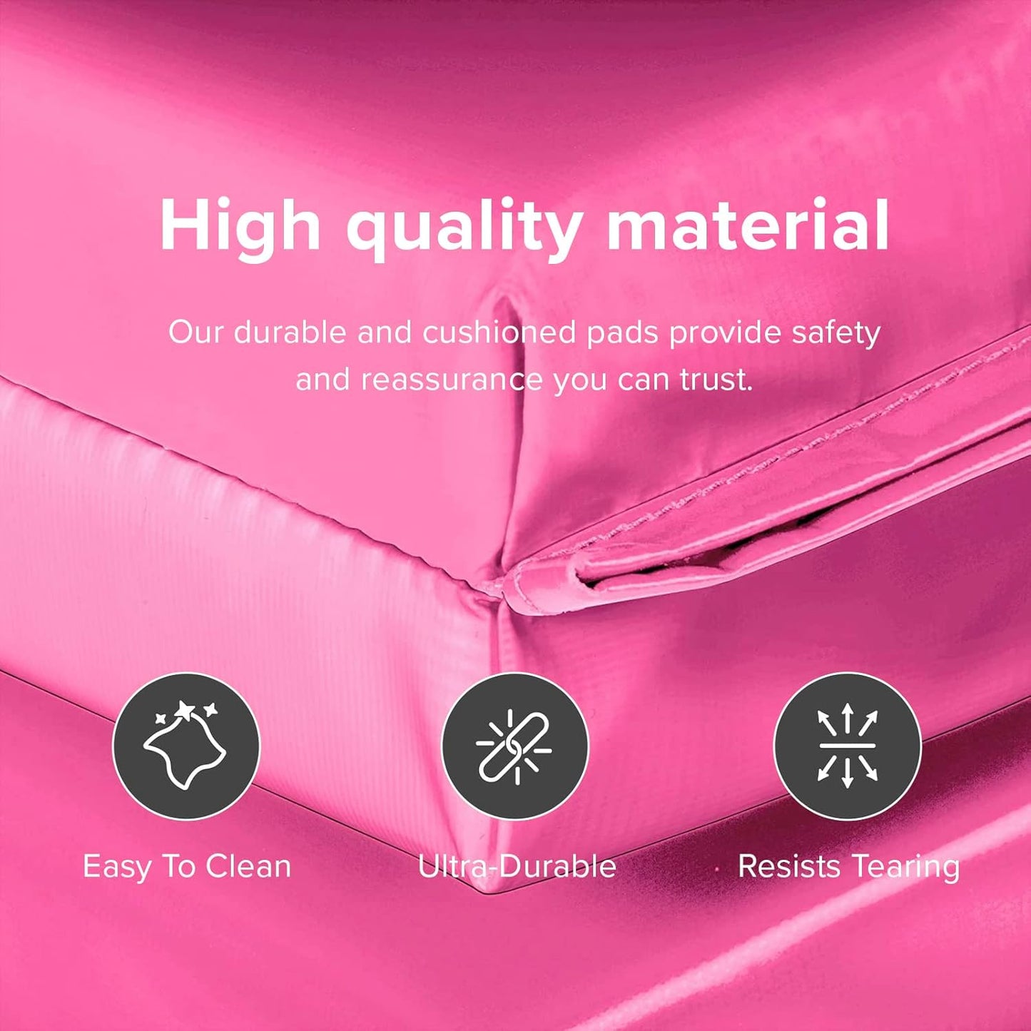 4ft x 10ft x 2in Fitness Mat - Lightweight, Foldable Exercise Mat for Personal Use