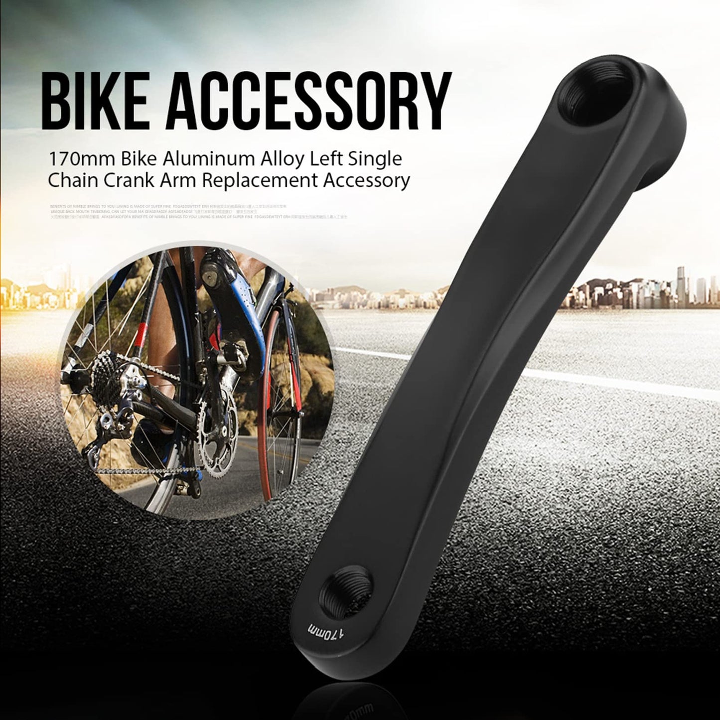 Honio Bike Crank Arm, High Strength Deformation Resistance Bike Left Crank Arm, for Many Bike Models Bike Accessory Bike Repair Replacement Accessory (Diamond Hole)