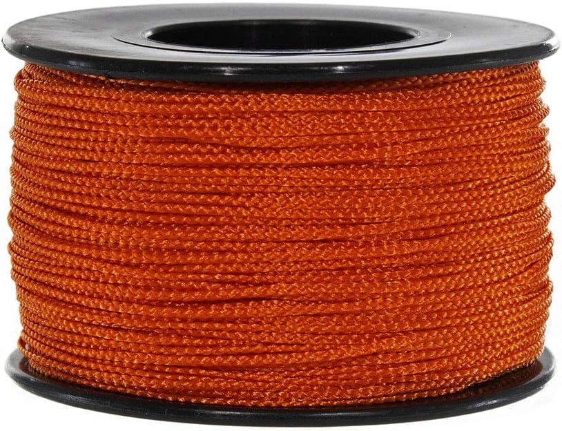 Micro Sport Cord 1.18mm X 125 Ft Small Spool Lightweight Braided Cord (Burnt Orange)