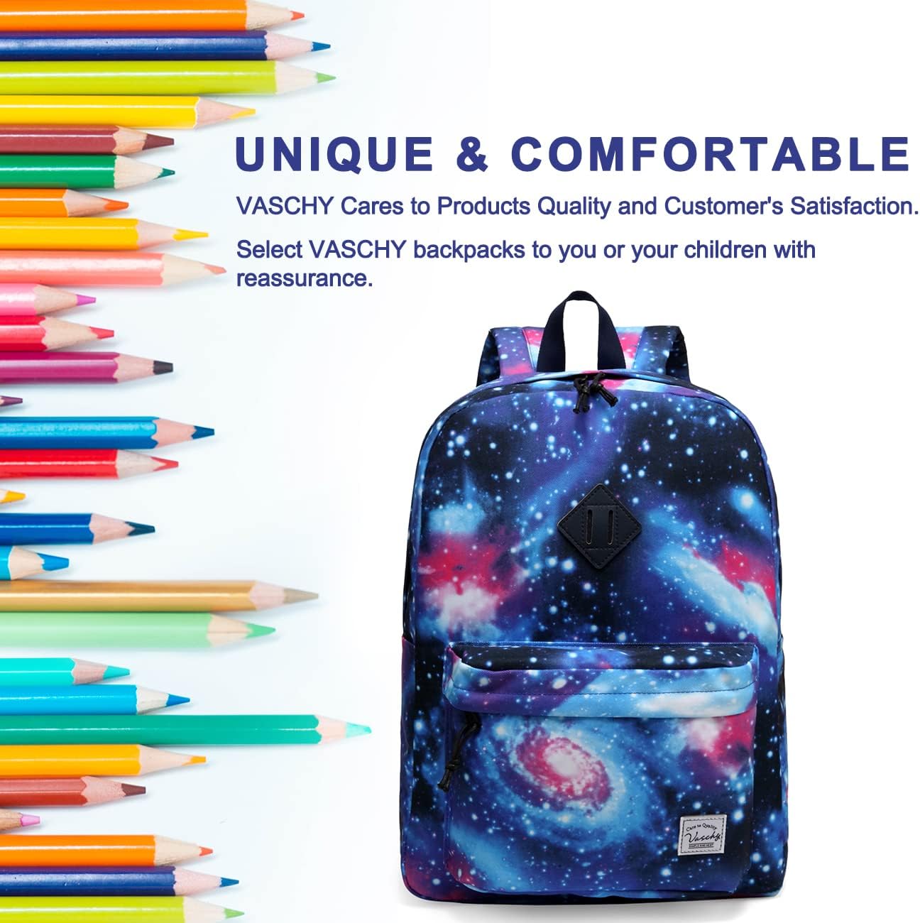 VASCHY Backpacks Handbags, Lavender, M