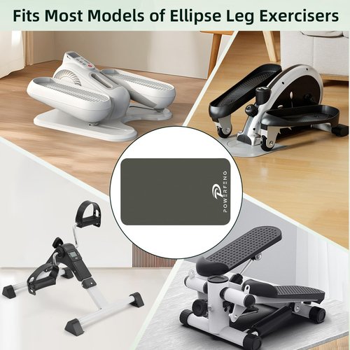 Non-Slip Leg Exerciser Machine Mat: Workout Mat for Under Desk Elliptical Pedal Ellipse Exercise