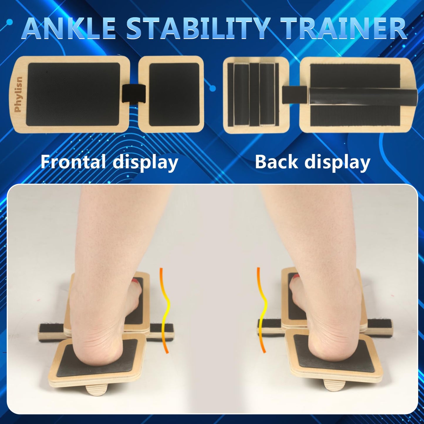 Ankle Foot Strengthener Exerciser Balance Board for Sprained Ankle,Foot Balance Stability Training,Plantar Fasciitis with Instruction & Video