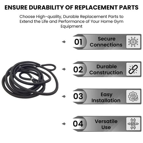 Hydra Fitness Exchange Tension Floating Pulley Bungee Guide Elastic Cable Cord 3/16" X 72 6271801 Works with Home Gym