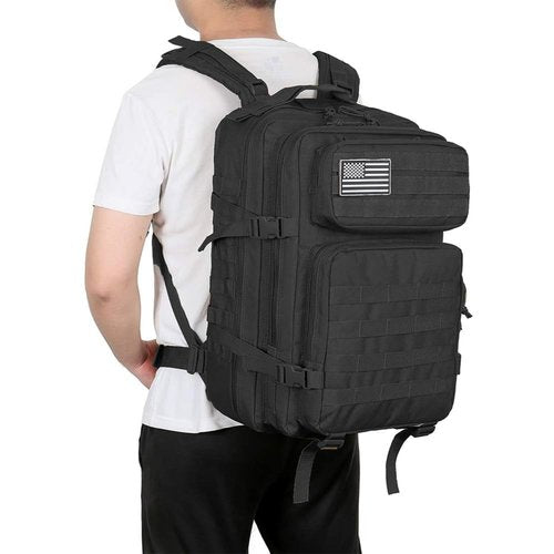 Ciana Large Military Tactical Backpack Bug Out Bag Rucksack for Men Large Capacity Rucksacks Army Outdoor Assault Pack Go Bag for Hunting (Black)