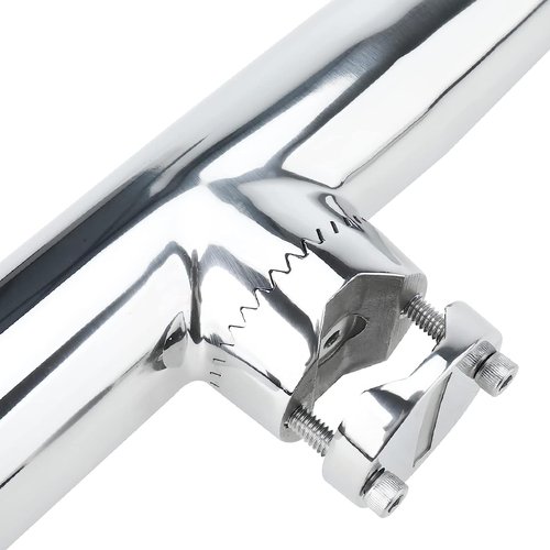 NovelBee 2pcs Stainless Tournament Style Clamp on Fishing Rod Holders,Rail Mount Fishing Rod Pole Holder for Marine Boat Yacht (for Rails 7/8" to 1")
