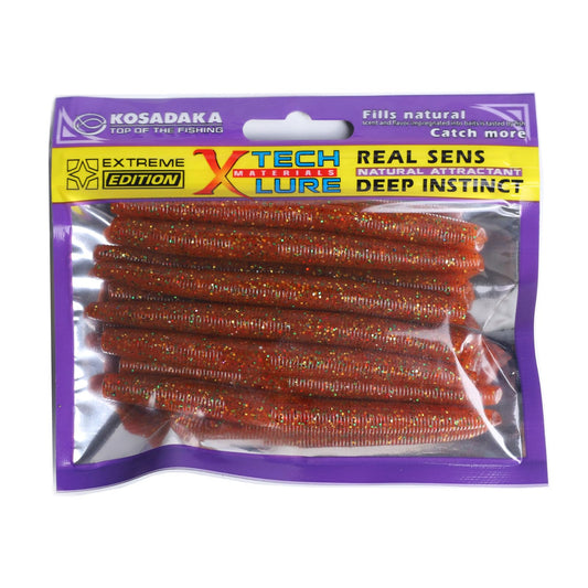 Famillcase 10pcs Senko Worms for Bass Fishing | 3.93-Inch Soft Plastic Baits for Freshwater & Saltwater - Wacky Rig & Texas Rig Finesse Lures | Watermelon Color