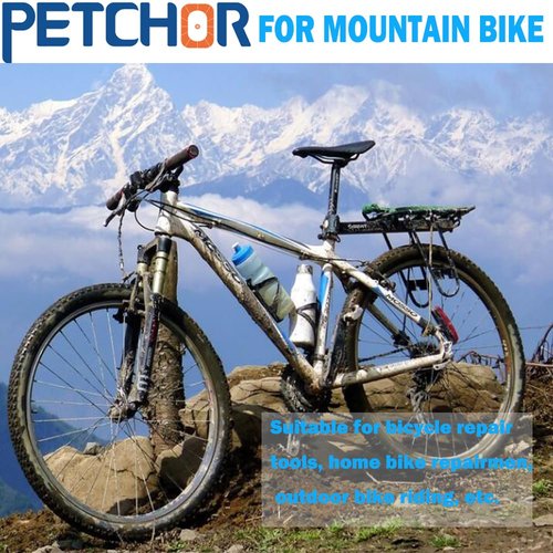 PETCHOR Bike Bicycle Fork Star Nut Setting Tool, MTB Star Nut Tool with 2 Spare Special Screws and 3 Star Nuts, Blue（for 7/8",1",1-1/8"）