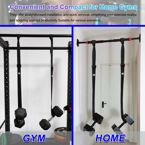 Dumbbell Spotter Straps Barbell Rack Attachment for Chest Bench Press Hanging Dumbbells Safety Hanger Straps