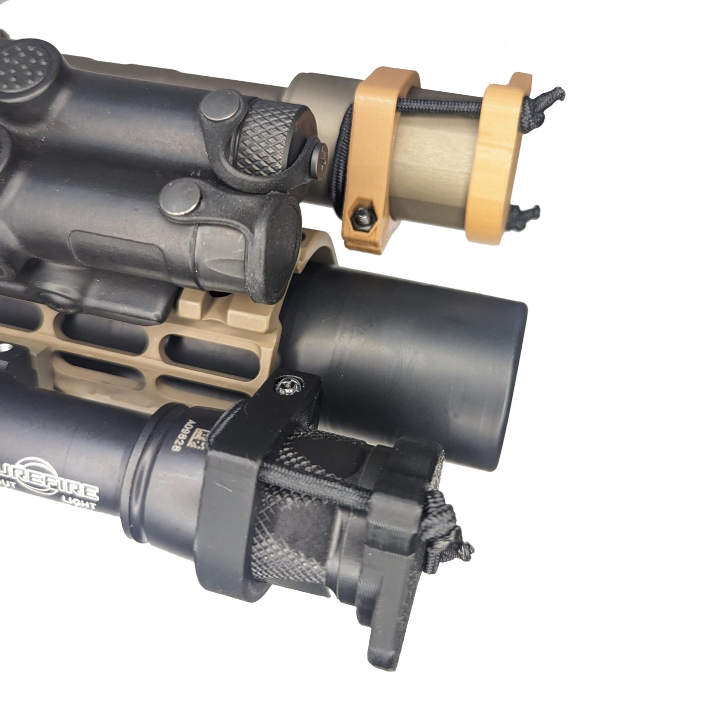 Hammy3DPrints Light/Lens Cover with Tip Grip for Weapon Mounted Flashlights (Black, Scout Turbo M300/340/600/640)