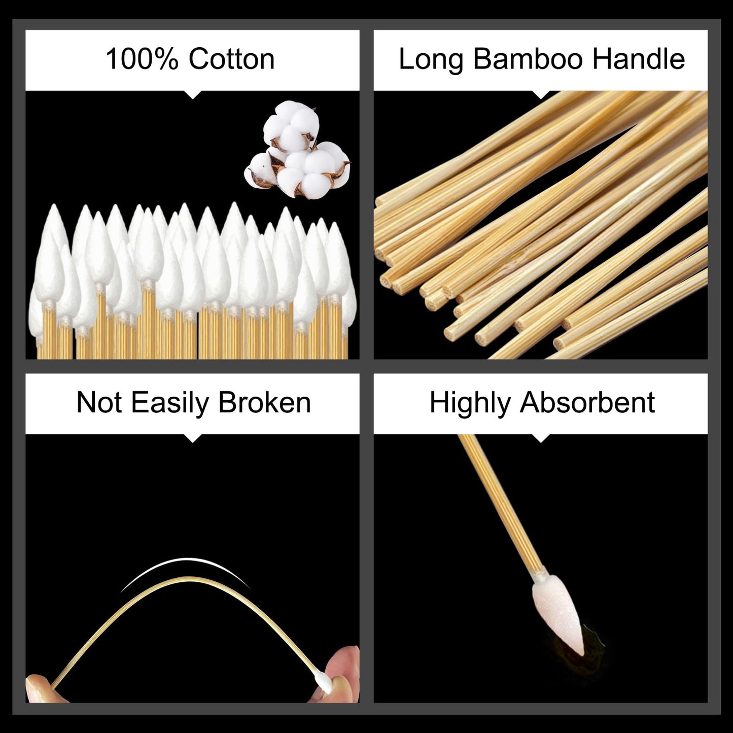 800 Pcs Gun Cleaning Supplies, 2x2 Inch Cotton Patches and 6 Inch Cotton Swabs, Highly Absorbent and Lint-Free Universal Cleaning Kit for Comprehensive Gun Maintenance