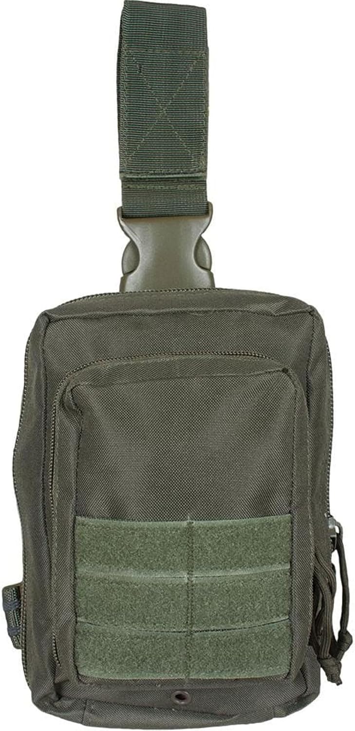 FOX OUTDOOR PRODUCTS Drop Leg First Responder System Pouch - Tactical Thigh & Belt Attach Accessory with Elastic Loops & Additional Rip Away Pouch