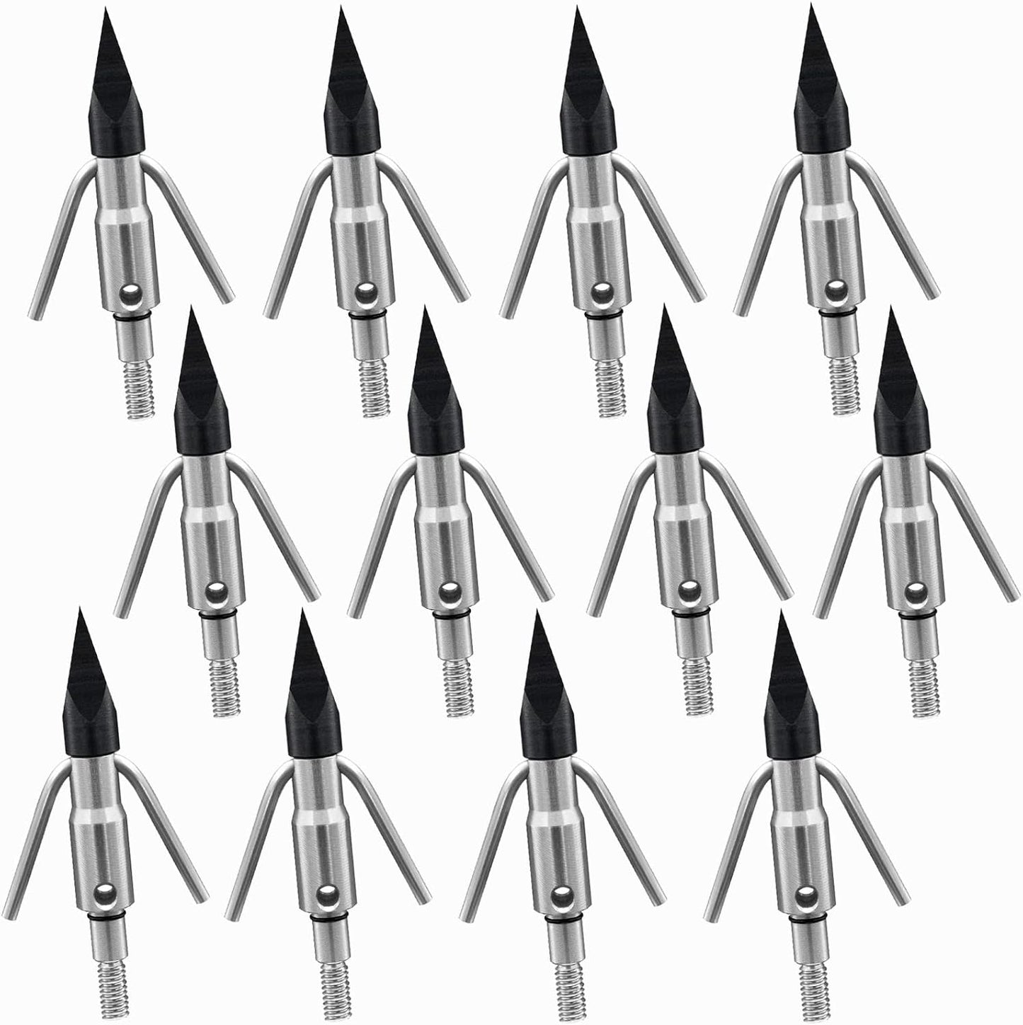 Fishing Arrow Heads Points Bowfishing Broadheads Bow Fish Tips 225 Grain Removeable Head Archery Hunting Screw Tips for Compound Bow,Crossbow and Recurve Bow (12pcs)