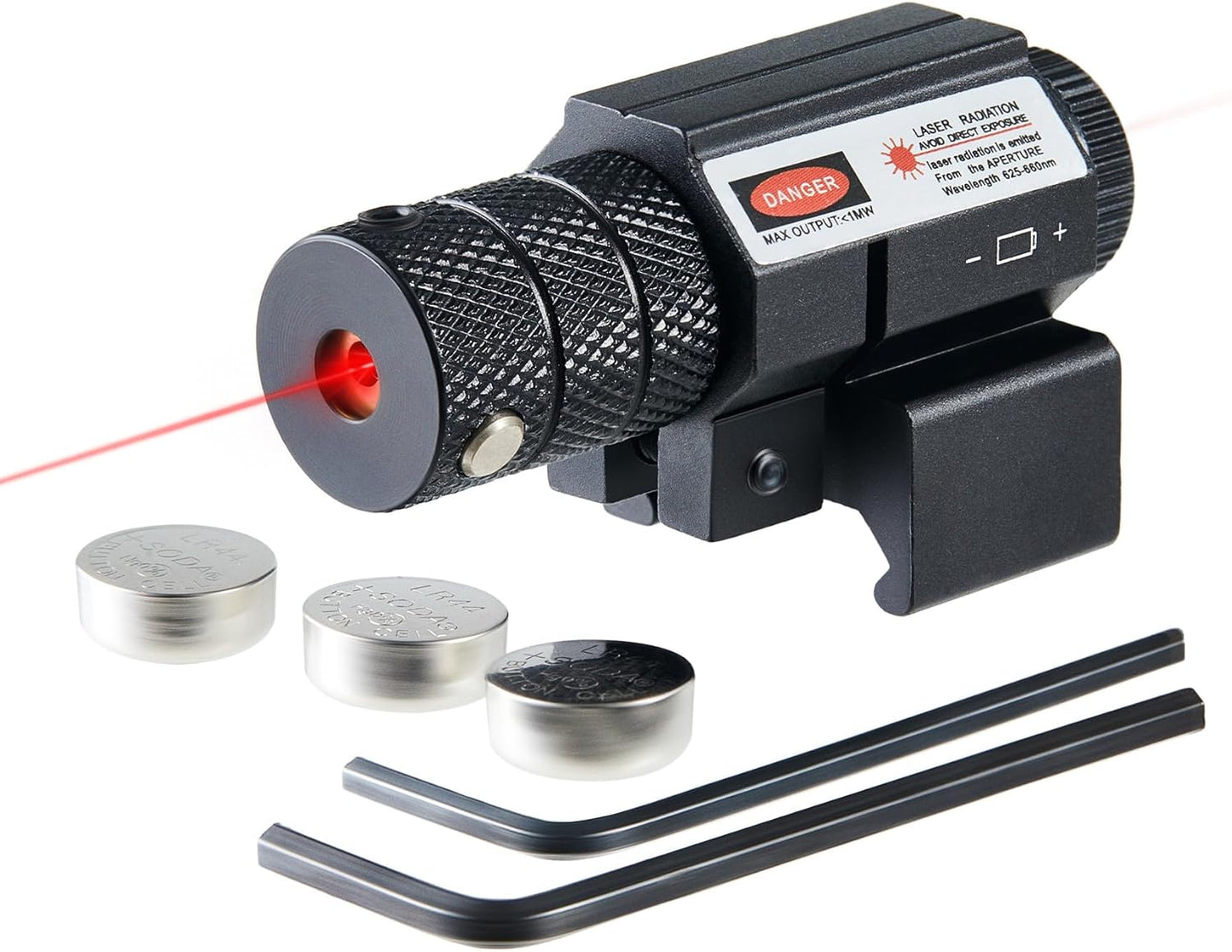 Pinty Compact Tactical Red Laser Sight with Picatinny Mount Alan Wrenches for Hunting - Easy and Bright