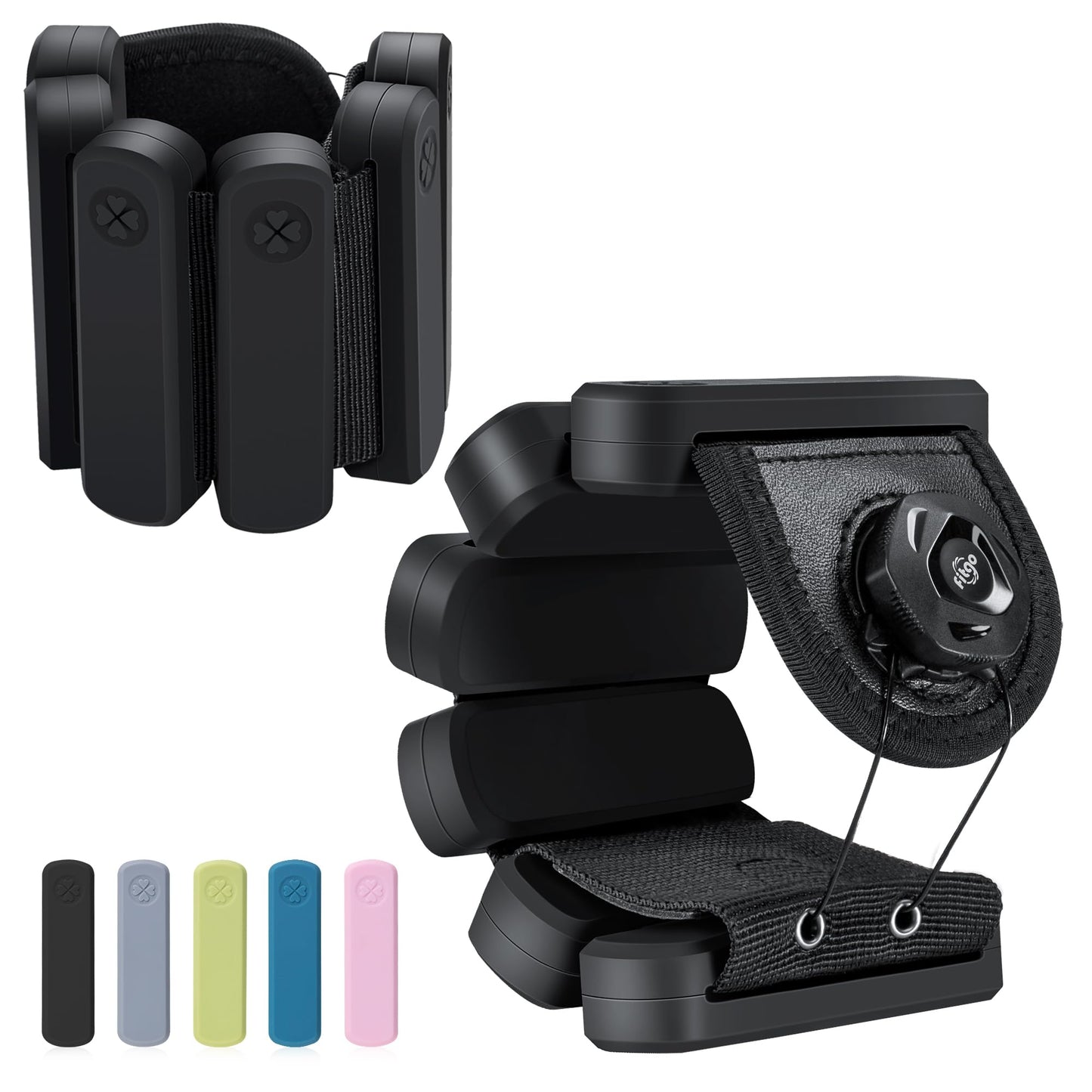 Ahape Wrist Weights - set of 2(1lb each), Adjustable Wrist Weights for Men and Women, Increase Training Intensity for Yoga, Pilates, Aerobics, Gym, Swimming, Hiking, Housework, Jogging, etc. (Black)