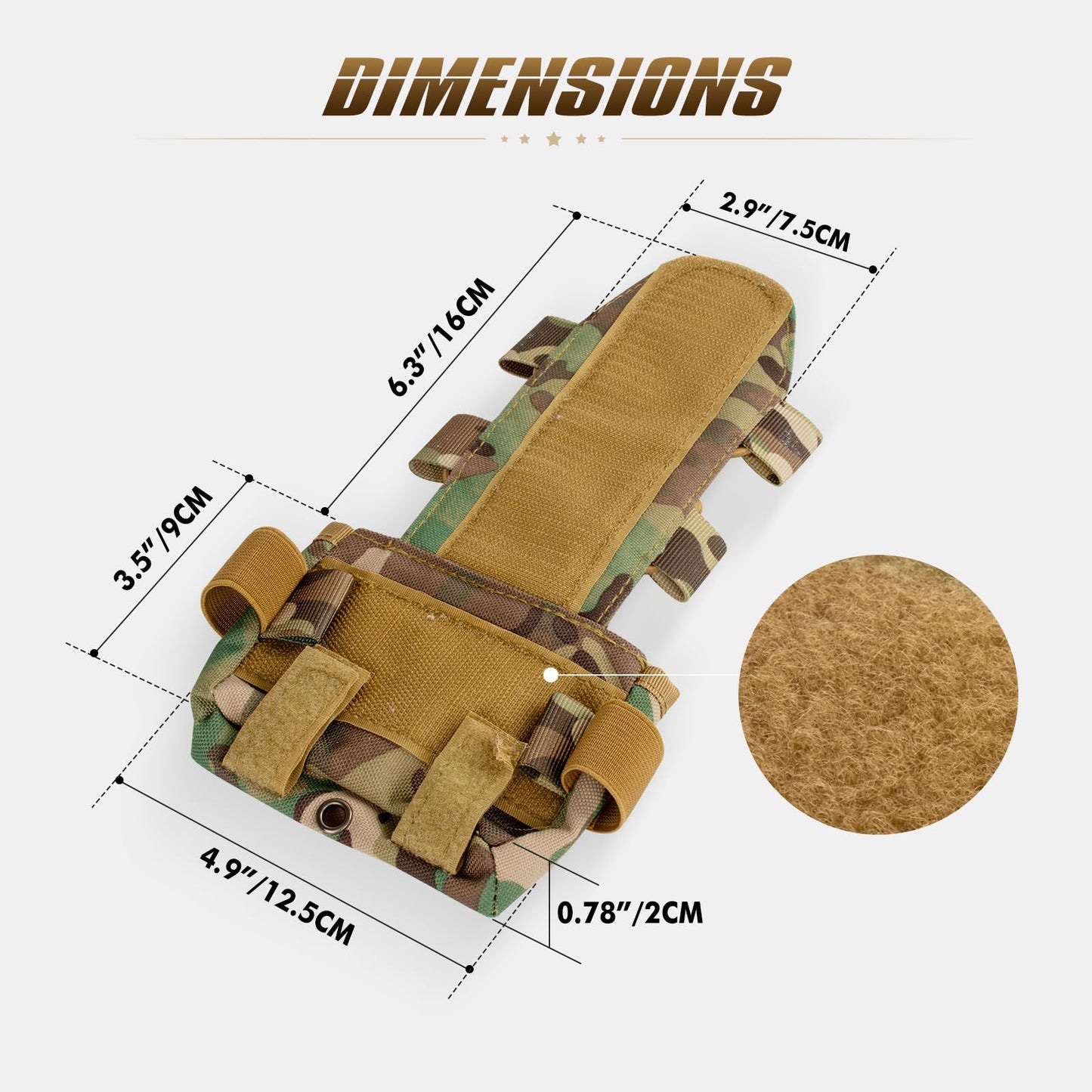 Gexmil Tactical Helmet Battery Pouch Counterweight Pouch MK2 Helmet Battery Pack Balance Weight Bag for Airsoft Hunting Outdoor Sports(Sand Color)