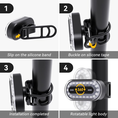 RGB Bike Lights,Roller Skate Lights,LED 7 Light Mode Options 14Colours Safety Light, USB-C Rechargeable Bright Roller Skate/Bike/Scooter Safety Flashlights for Adults/Kids/Men/Women