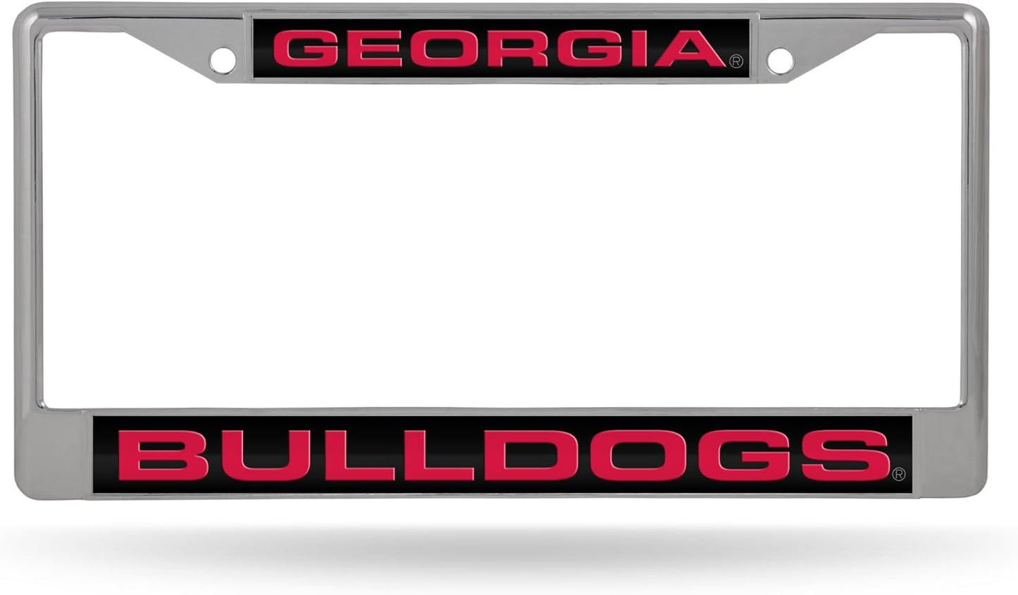 Rico Industries NCAA Unisex-Adult Laser Cut Inlaid Standard Chrome License Plate Frame