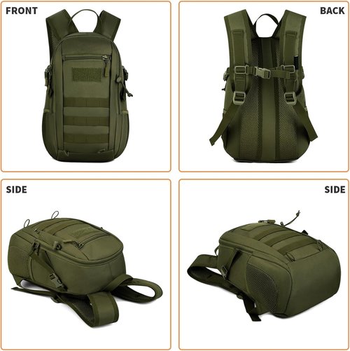 HUNTVP 10L/20L Mini Daypack Military MOLLE Backpack Rucksack Gear Tactical Assault Pack Bag for Hunting Camping Trekking