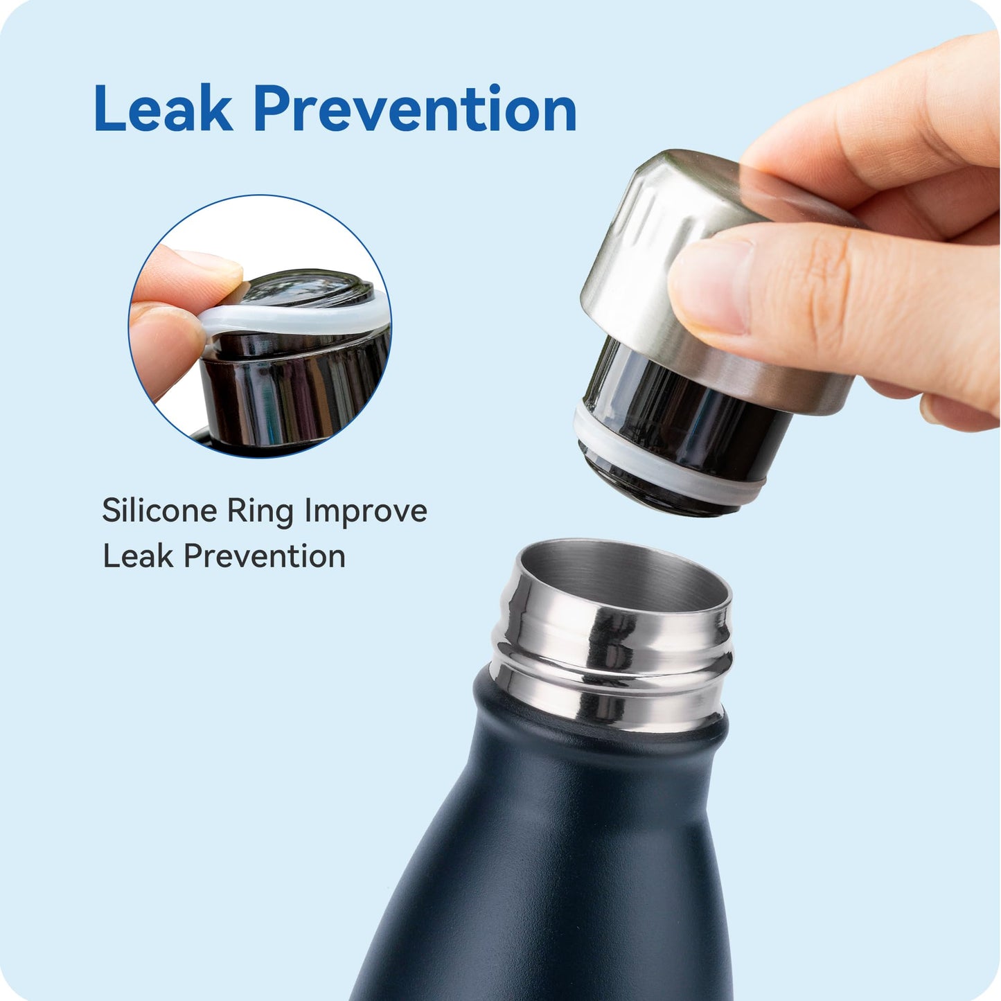Replacement Lid Fits for BJPKPK、koodee Cola Shaped Water Bottle, Leak Proof Lid for 9 oz, 12oz, 17 oz Cola Shape Water Bottle, BPA Free