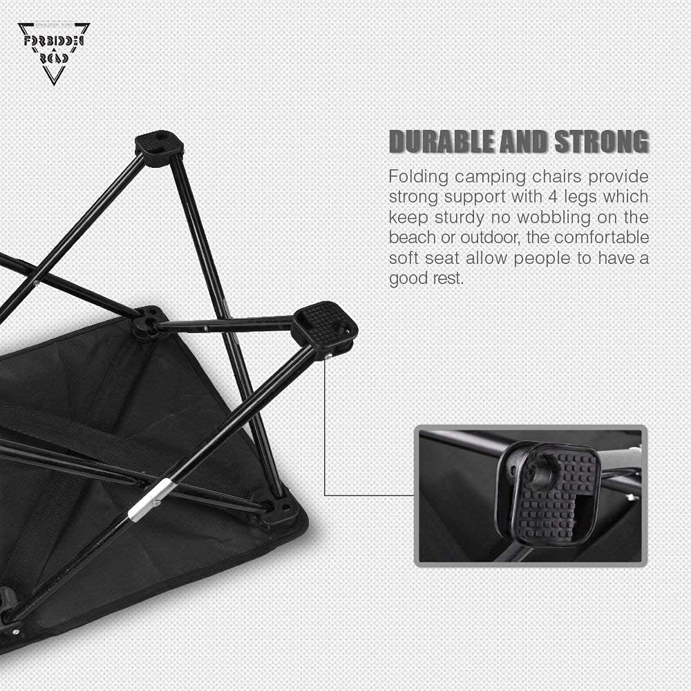 Forbidden Road Camping Stool Portable Footrest for Hiking Fishing Backpacking Beach Travel - Capacity 220lbs (Blue, 14.17 * 11.8 inch)