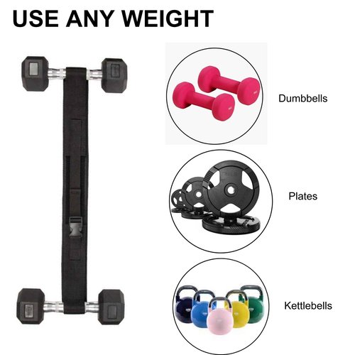 Hip Thrust Weight Belt - Effortless Use with Dumbbells, Kettlebells, or Plates for Effective Weighted Hip Thrust Exercises, Slip-Resistant Padding for Comfortable Workouts at the Gym, Home, or While