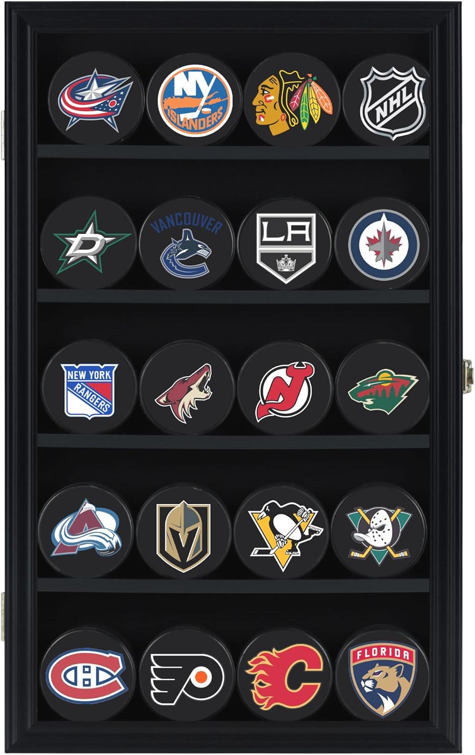 20 Hockey Puck Display Case Cabinet Holder Wall Rack Shadow Box 98% UV Protection, CC01