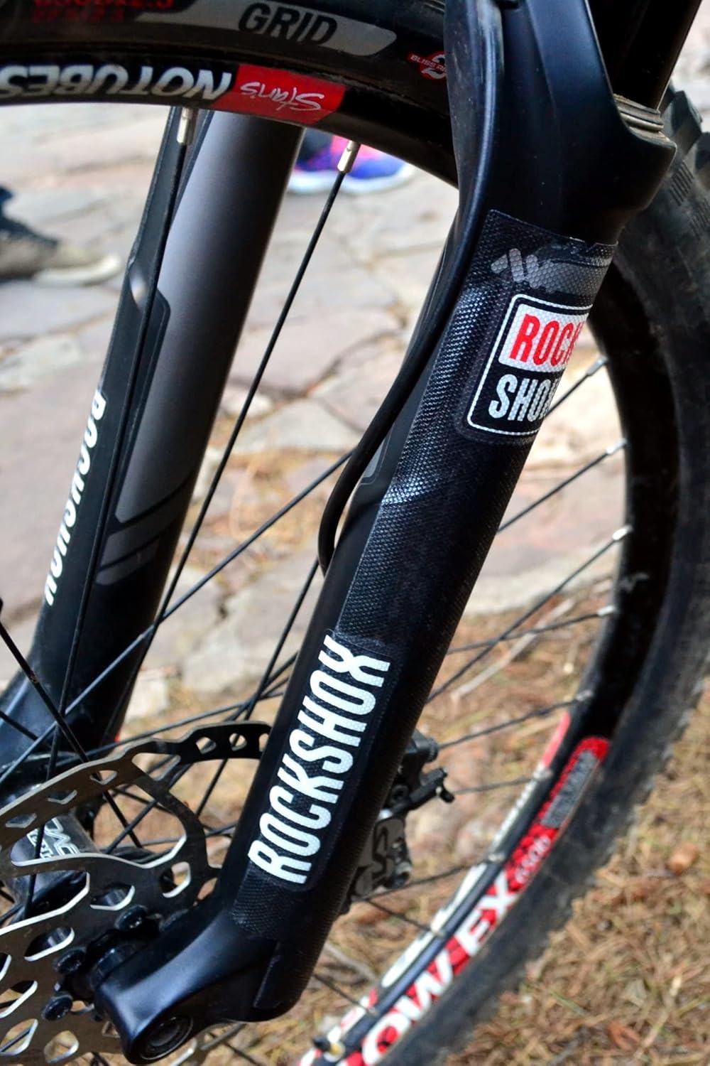 All Mountain Style AMS Honeycomb High Impact Fork Guard for Bike – Protects Fork of Your Bike from Scratches and dings