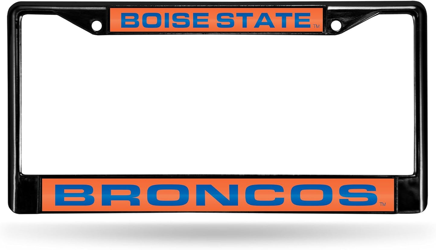 NCAA Black Laser Cut Chrome License Plate Frame for Car/Truck/SUV - 12x6" Auto Accessory