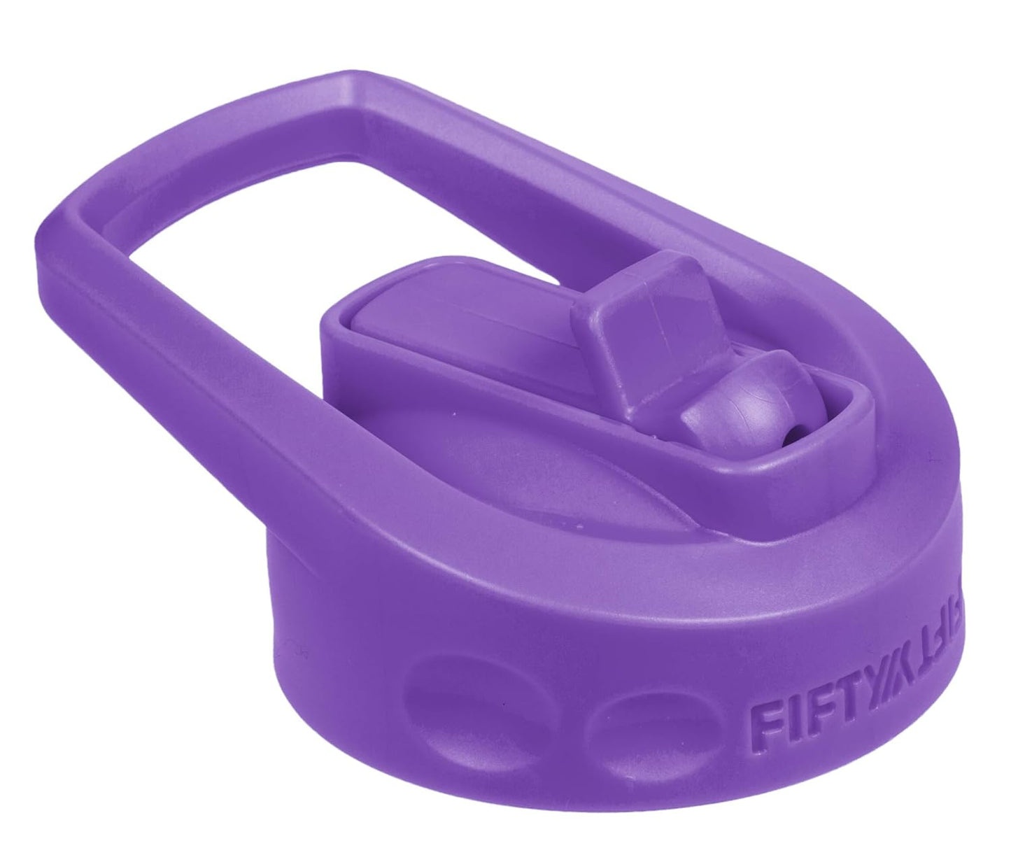 FIFTY/FIFTY A68002BK0 Wide Mouth Cap Lid Water Bottle with Straw, Plastic, Black