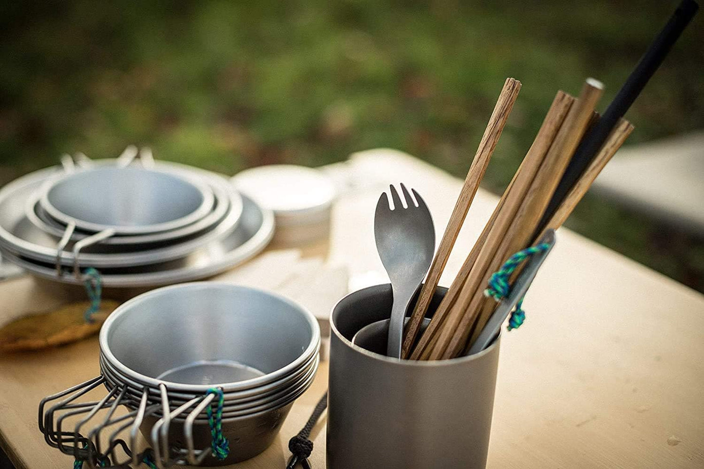 Snow Peak Titanium Spork - Lightweight Titanium Cutlery for Camping & Hiking - Compact & Portable Utensil for Easy Packing - Durable Camping Cookware Accessories