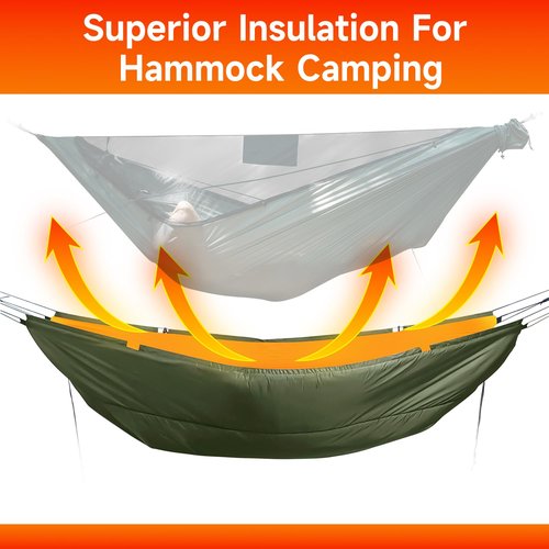 Travel Bird Hammock Underquilt for Camping Hammock, Warm Insulation Ultralight 4 Season Under Quilt for Hammocks, Portable for Hiking, Backpacking