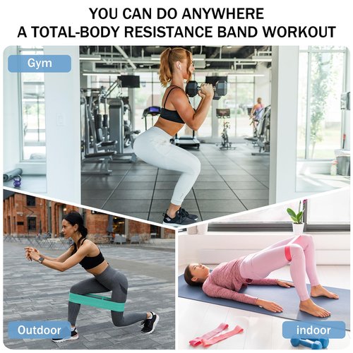 Vigorix Resistance Bands for Working Out,Exercise Bands for Legs and Butt Workout Bands for Women，Strength Bands for Home Fitness, Yoga, Pilates