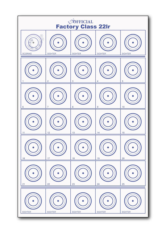 22lr Targets - The Unofficial Factory Class 22lr Targets - 50 Targets per Pack